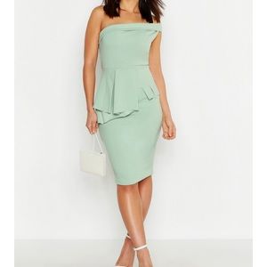 Peplum midi dress